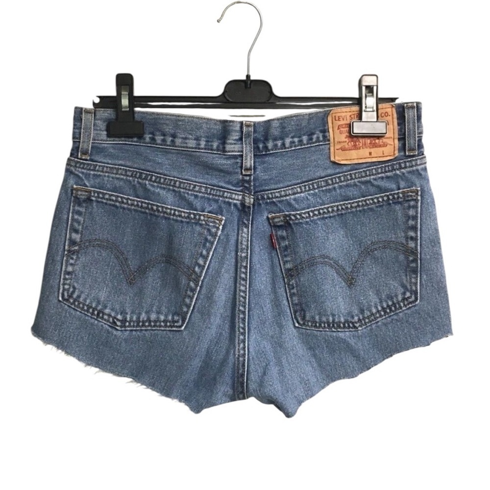 LEVI'S Blue Denim Shorts High Rise Size 31